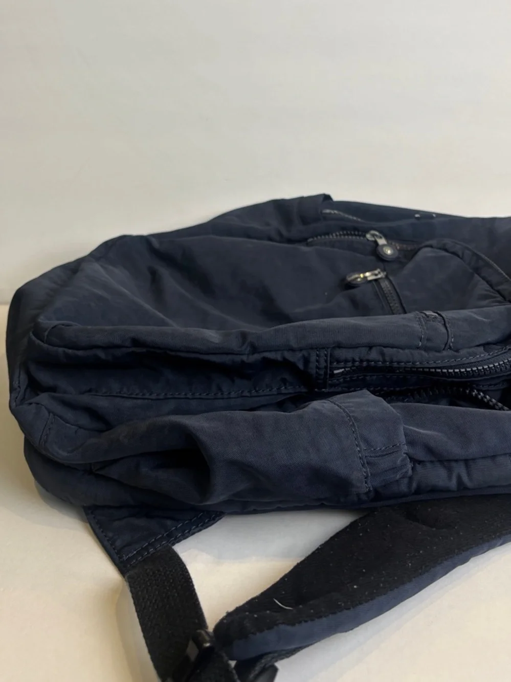 Kipling Navy Blue Nylon Seoul Laptop Backpack Travel School Bag